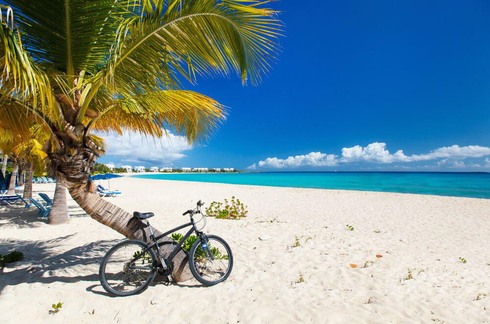 Bike rental at the beach on the island of Aruba